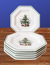 Vintage Nikko Christmastime Salad Plates 8.25 Inches- set of 6
