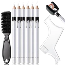 White Barber Pencil for Lineup Magic Hairline Beard Guide Shaping Pencils Barber