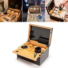 Cofre de almacenamiento de madera con bandeja móvil caja de almacenamiento de madera bloqueable bandeja enrollable regalo