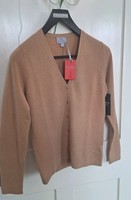 PURE Collection cashmere Cardigan, Gingerbread,size 12, NWT, marks on front.
