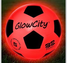 GlowCity Glow in The Dark Soccer Ball - Sizes 5 Light Up Soccer Ball