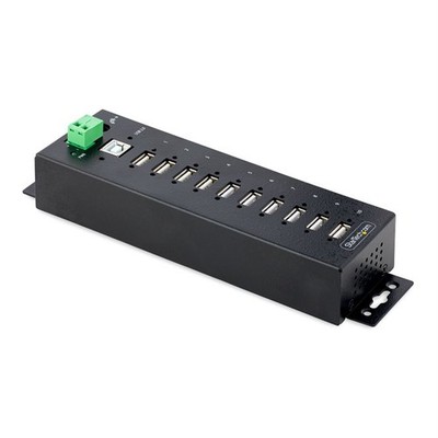 StarTech.com 10-Port Industrial USB 2.0 Hub Rugged USB Hub mit ESD Level 4 Protect