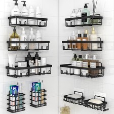 10 Pack Shower Caddy Organizer Rack Shelf for Inside Shower, Self Adhesive Wa...
