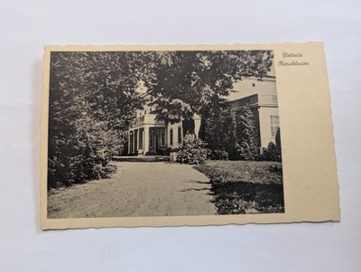 Postcards Blottnitz Castle Upper Silesia unused and with railway post 