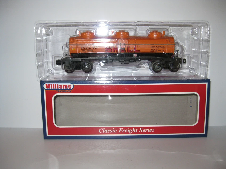 WILLIAMS O Gauge #47108 SHELL 3 DOME TANK CAR - NIB - Image 3 of 4