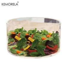 1PCS Large Glass Salad Bowl - Microwave and Dishwasher Safe - Mixing and Serving