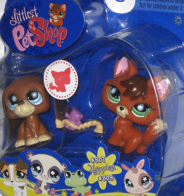 レア!!littlest petshop（リトルペットショップ）プチブライス Littlest Pet Shop Happiest Pets Fox 807 Hound 808 Playset for sale