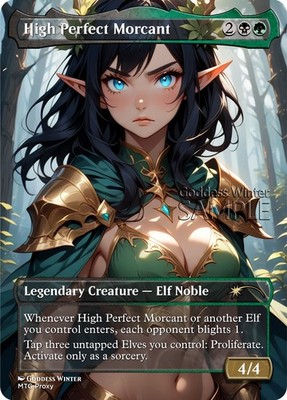 MTG - High Perfect Morcant - Fanart Borderless Style - EDH / Playtest