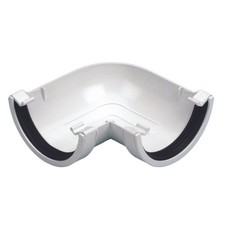 Aquaflow White Half Round Guttering 90° Angle - 112mm - AA1W - FREE SHIPPING