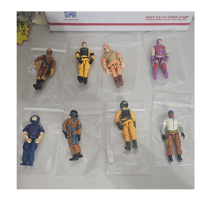 Gi Joe Mixed Lot of 8 Loose 1980's Action Figures Without Packaging lot#14