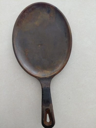 Vtg Lodge Cast Iron Oval Griddle Skillet Made in USA OS 15” Denny'S  Skillets