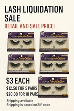 Lashes Liquidation Sale. Many Brands. Lashes by the bulk or single.