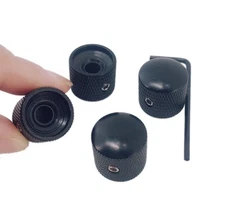 4Pcs Black Metal Dome Tone Volume Control Knob For Electric Guitar Bass Parts K