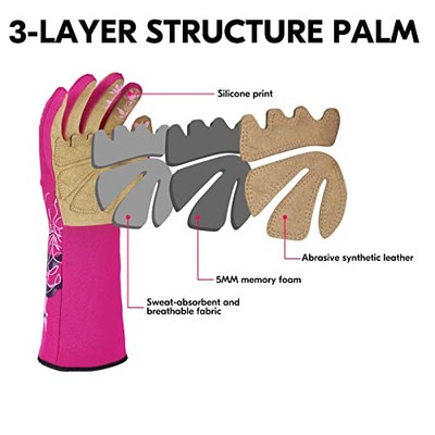 Pair Ladies' Synthetic Leather Gardening Gloves, Long Sleeves Gauntlet,