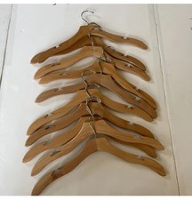 Wooden Hangers Pack of 10 Suit Hangers Premium Natural Finish Home