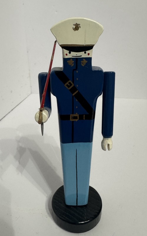 Patrick Jacobs Figurine Wooden Christmas Soldier  HMS 7" + Tall