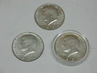 1964 Kennedy Silver Half Dollar (LOT OF 3) AU BU 90% (FRACTIONAL SILVER)