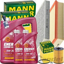 MANN Paquete De Inspección+7L MANNOL 507 5W30 Aceite Motor Para VW T5 2.0 TDI