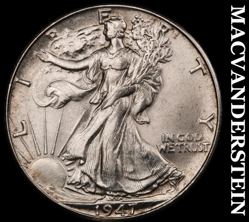 1947-D Walking Liberty Half Dollar- Choice Brilliant Uncirculated Luster #i9231