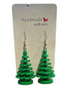 Christmas Tree Dangle Earrings Handmade with LEGO® Bricks Parts — photo 2