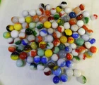 #20836m Vintage Group or Bulk Lot of 100 Mixed Company Patch Marbles