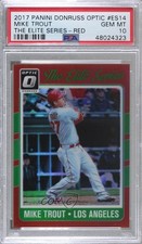 2017 Donruss Optic The Elite Series Red Prizm 12/99 Mike Trout PSA 10 GEM MT 8uc