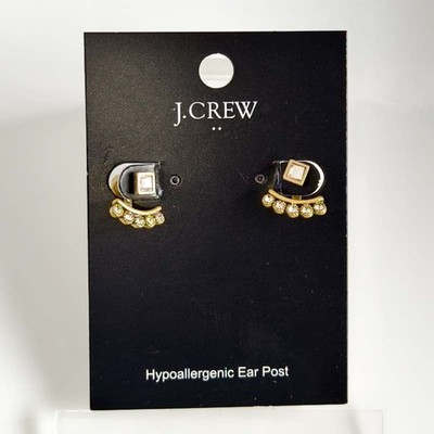 New Jcrew Crystal Stud Earrings Jackets Gift Retro Women Party Vacation Jewelry