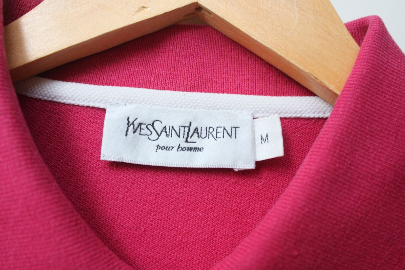 Yves Saint Laurent Polo vintage cremisi uomo media