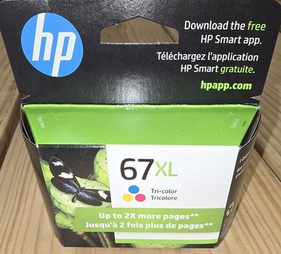 HP 67XL Tri-Color 3YM58AN Original OEM Ink High Yield New Sealed