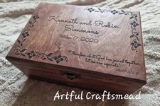 Personalised Wooden Memory Box – Wedding Gift for Couple | Engraved Keepsake
