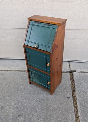 Vintage Rustic Farmhouse Pine Wood Potato Onion Bin Kitchen Storage Cabinet C73