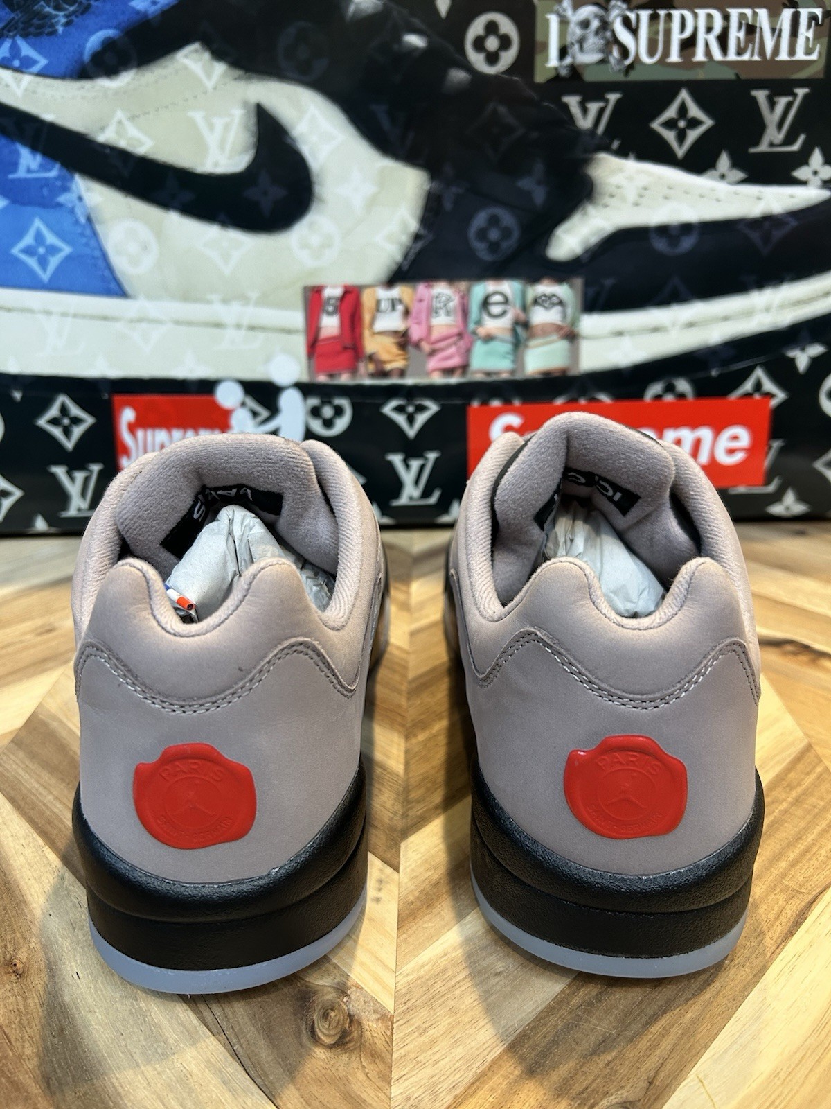 Size 12 - Paris Saint-Germain x Air Jordan 5 Retro Low Paname DX6325 204 Soccer image 6