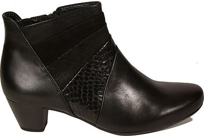 GABOR Stiefeletten schwarz echt Leder G Weite NEU