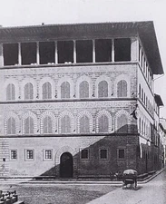 Facade, Palazzo Guadagni, Florence, Italy, Magic Lantern Glass Slide