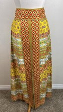 Vintage Gorgeous 1970's floral faux patchwork maxi skirt by Papillon