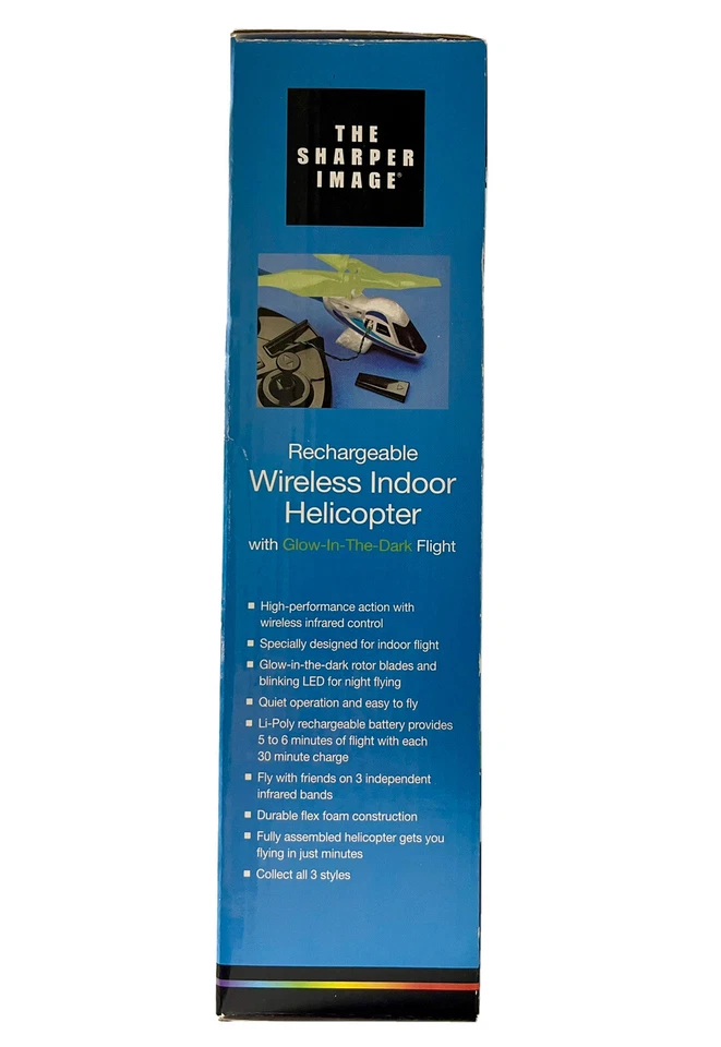 New Sharper Image Glow-In-The-Dark Rechargeable Wireless Indoor Micro Helicopter - Image 4 of 4