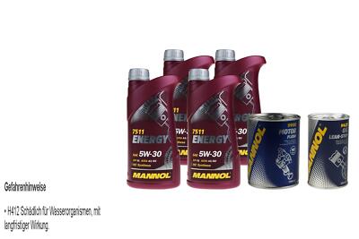 4L Motoröl MANNOL Energy 5W-30 1x MANNOL Leak-Stop ADDITIV+Motor Flush