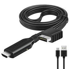 PS2 to HDMI Converter Adapter PS2 HDMI Cable 1m/3.2ft Video Converter for HDT...
