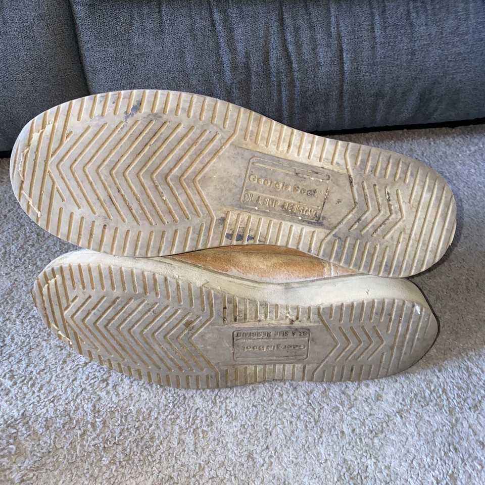 Men's 9.5 W Work Boots 10" Wellington Wedge G5153 Peanut Brown