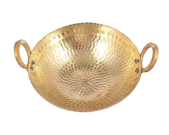 KK Once Copper Pure Brass (Pital) Hand Made Heavy Hammered Kadhai Kadai Cheenach
Opens in a new wind