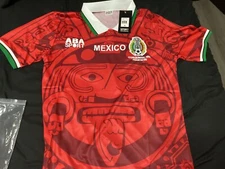 (SZ S) ABA Sport Mexico Red Soccer Jersey