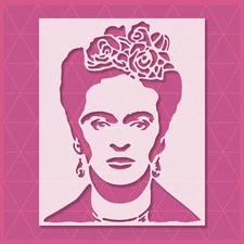 Frida Kahlo Stencil – Art, Portrait, Mexican, Feminist, Culture, Pop Art Decor