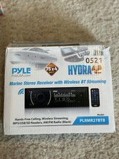 Pyle Bluetooth Marine Receiver Stereo MP3 USB SD Readers AM/FM Radio PLRMR27BTB