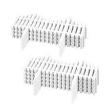 8-64pc FLEXIBLE WHITE PICKET FENCE GARDEN BORDER EDGING PANELS FOR FLOWER BED