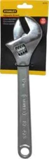Stanley 1-1/2" Jaw Capacity, 12" Standard Adjustable Wrench Chrome Vanadium S...