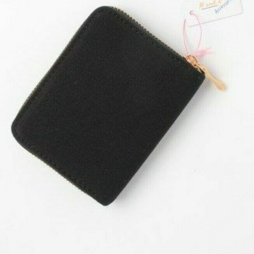 Women Ladies Fabric Plain colour Wallet Zip Purse Card Clutch 6 colours - Picture 6 of 10