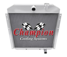 Al Champion 4 Row Radiator W Shroud And 2 13 Fans For 1955 - 1959 Gmc Truck