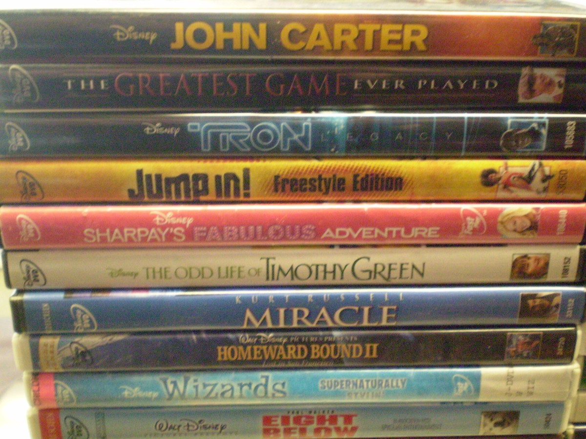 45) All Disney Live Action Children's DVD Lot: Pirates Oz Tron