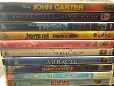 45) All Disney Live Action Children's DVD Lot: Pirates Oz Tron