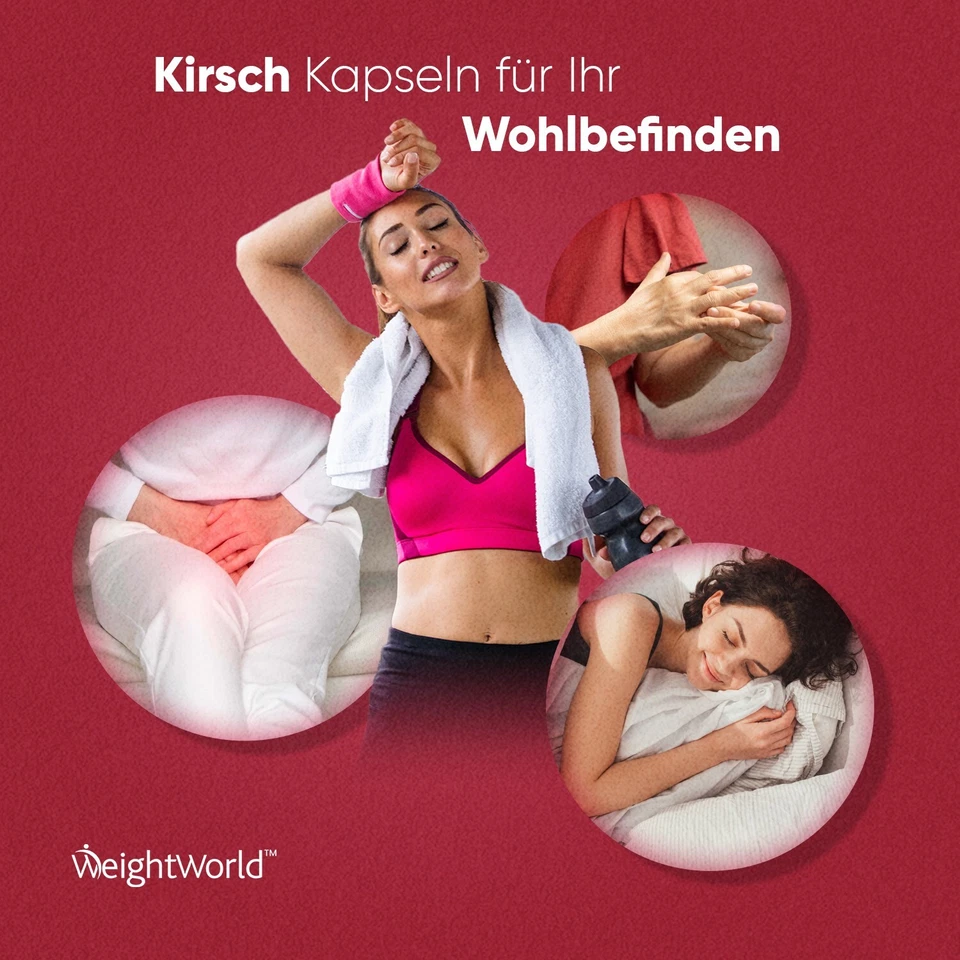 WeightWorld 180 x2 Montmorency Sauerkische Kapseln - 6000mg Pulver, 50:1 Extrakt - Bild 2 von 4